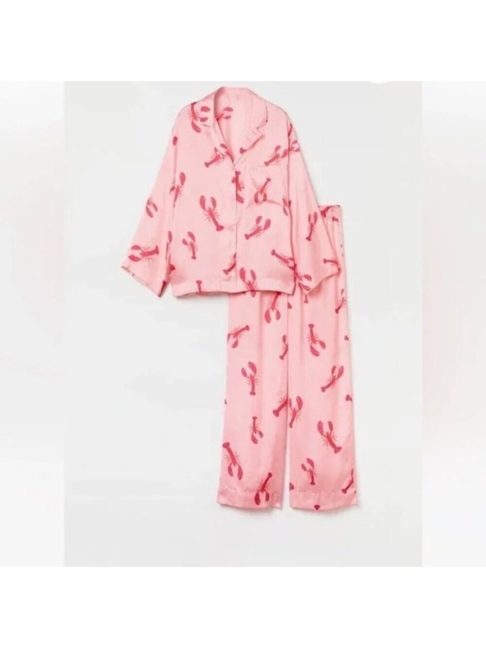 H&M Lobster Print Satin Pajamas